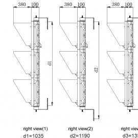 Bộ Đèn 3 màu Xanh Vàng Đỏ Ø300 ( Led )