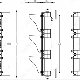 Bộ Đèn 3 màu Mũi Tên Ø300 ( Siêu Sáng )